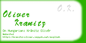 oliver kranitz business card