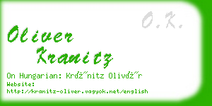 oliver kranitz business card